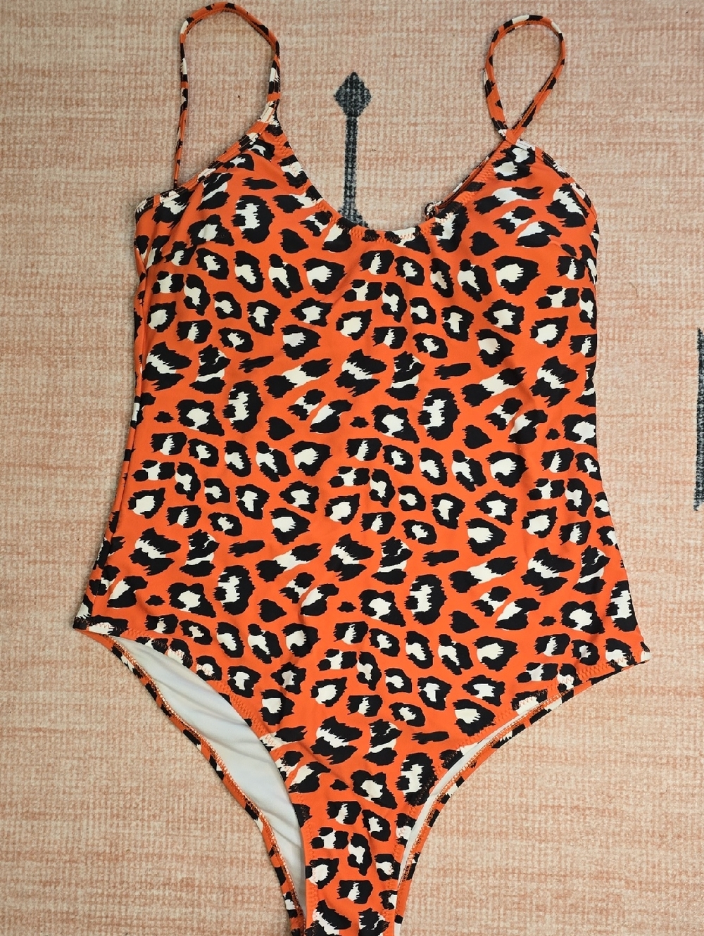 Cupshe Orange Leopard Print One-Piece Swimsuit
